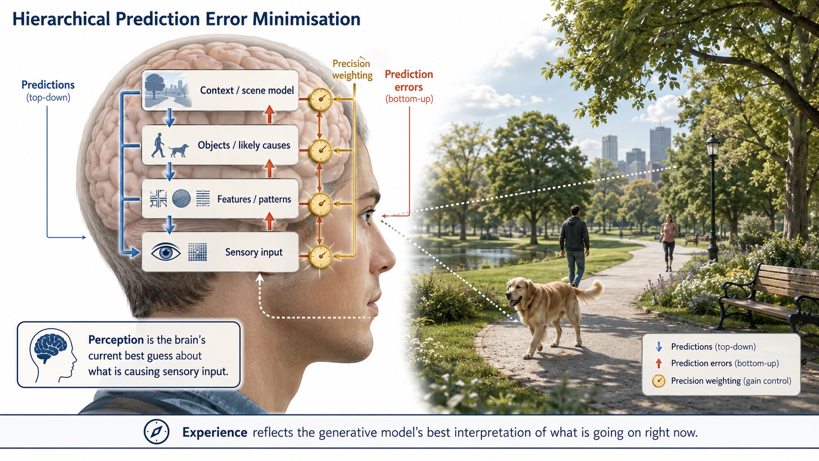 Hierarchical prediction error minimisation figure